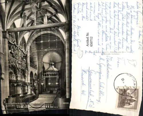 650712,Foto Ak Seckau Benediktiner-Abtei Basilika Chor u. Hochaltar