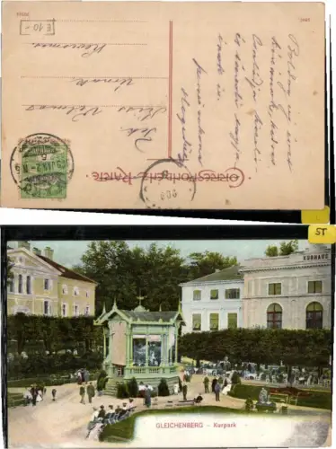 59483,Gleichenberg Partie im Kurpark Leute 1900