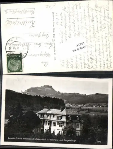 102547,Sommerfrische Hatzendorf m. Riegersburg Sanatorium