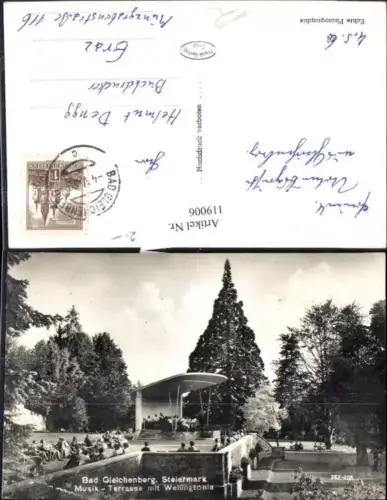 119006,Bad Gleichenberg Musikterrasse m. Wellingtonia Konzert 1960