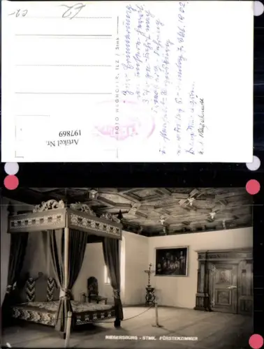 197869,Riegersburg Foto Ak Ansicht Burg Fürstenzimmer Innen