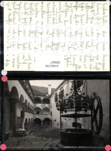 209667,Riegersburg Burghof Arkaden Brunnen