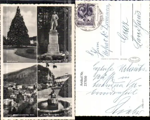 237050,Bad Gleichenberg Totale Wellingtonia Wickenburg-Denkmal Villa Mehrbildkarte
