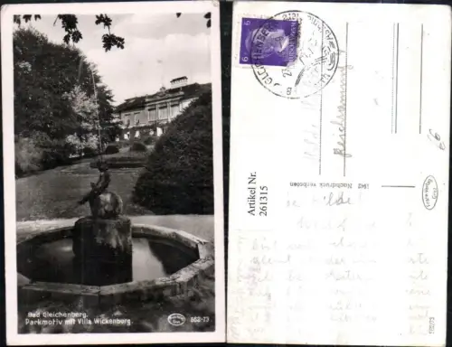 261315,Bad Gleichenberg Parkmotiv m. Villa Wickenburg Springbrunnen
