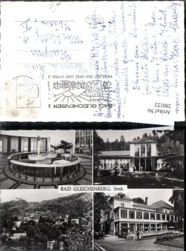 280122,Bad Gleichenberg Totale Kurhaus Brunnen Mehrbildkarte