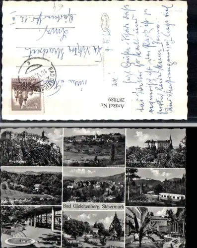 287889,Bad Gleichenberg Totale Riegersburg Trautmannsdorf Schloss Elektrische Bahn Mehrbildkarte
