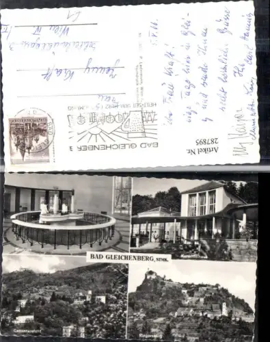 287895,Bad Gleichenberg Totale Brunnen Kurhaus Riegersburg Mehrbildkarte