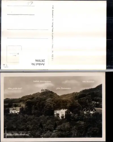 287896,Bad Gleichenberg Teilansicht Villen u. Schloss