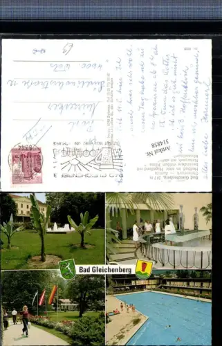 314858,Bad Gleichenberg Freibad Park Springbrunnen Quelle Mehrbildkarte
