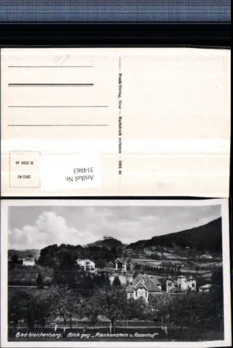 314863,Bad Gleichenberg Blick geg. Plankenstein u. Rosenhof