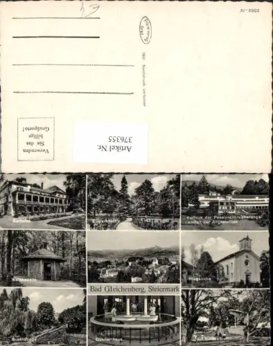 376355,Bad Gleichenberg Totale Kirche Kurheim Kurhotel Waldkapelle Quelle Mehrbildkarte