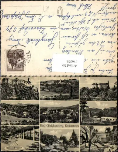 376356,Bad Gleichenberg Totale Riegersburg Schloss Elektrische Bahn Mehrbildkarte