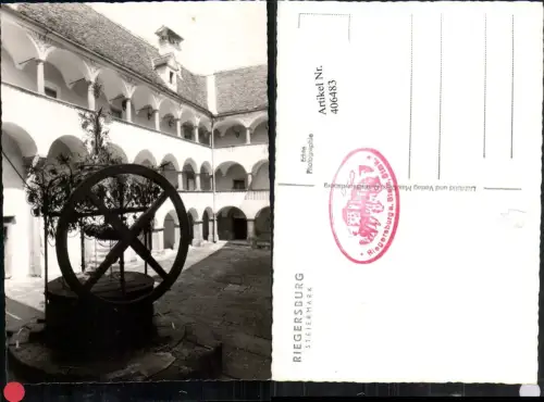 406483,Riegersburg Burg Hof Arkaden Brunnen