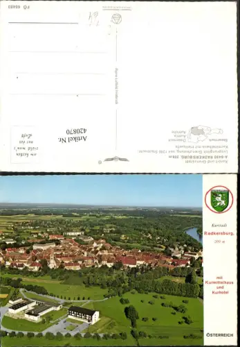 420870,Radkersburg Totale m. Kurmittelhaus u. Hotel pub Alpine Luftbild 60403