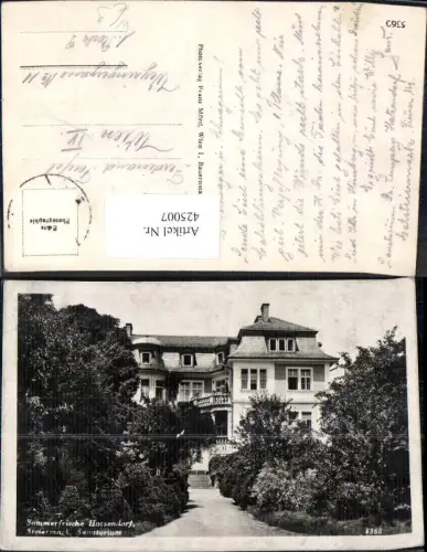 425007,Foto Ak Hatzendorf Sanatorium