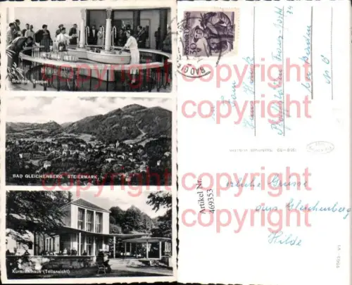 469353,Bad Gleichenberg Totale Kurmittelhaus Brunnen Mehrbildkarte