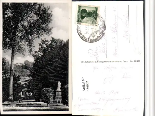 486902,Bad Gleichenberg Wickenburg-Denkmal Statue