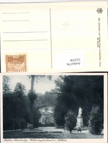 512250,Bad Gleichenberg Wickenburgdenkmal Denkmal m. Kaltbad