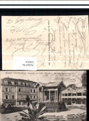 528314,Bad Gleichenberg Villa Albrecht Restaurant 1922 pub Knollmüller