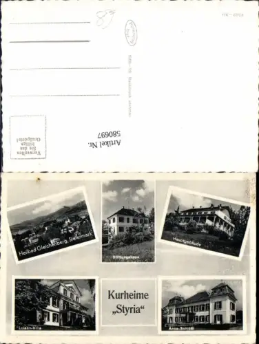 580697,Mehrbild Ak Kurheime Styria Bad Gleichenberg