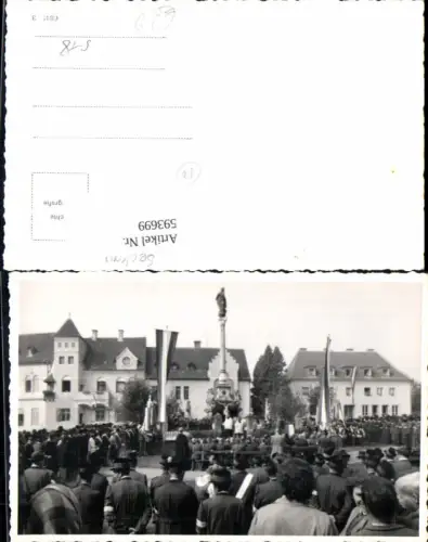 593699,UNIKAT seltene Foto-AK Seckau Marktplatz Fest Messe bei Knittelfeld