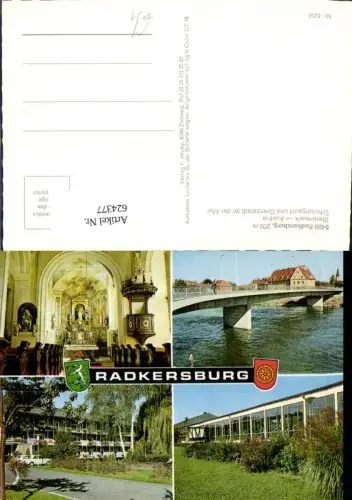 624377,Mehrbild Ak Bad Radkersburg Brücke Kirche Innenansicht