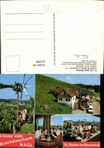 624398,Mehrbild Ak St Stefan i. Rosental Buschenschank Weinbau Nagl Wein
