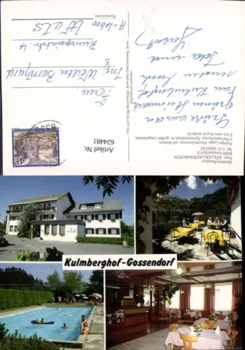 624481,Mehrbild Ak Gossendorf Feldbach Gasthof Pension Kulmberghof