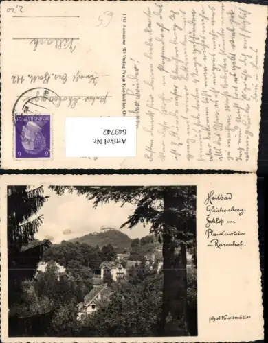 649742,Foto Ak Bad Gleichenberg Schloss m. Plankenstein u. Rosenhof