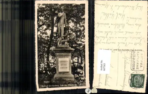 667563,Foto Ak Heilbad Bad Gleichenberg Statue Gott des Schweigens