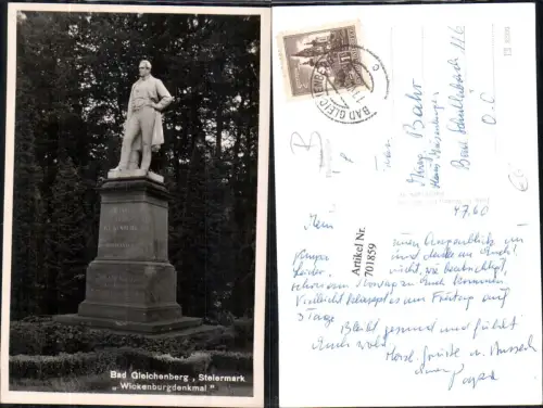 701859 Bad Gleichenberg Wickenburg Denkmal