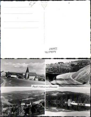 226987,Pack Totale m. Stausee Kirche Straßenansicht Mehrbildkarte