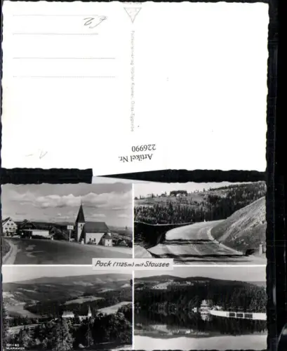226990,Pack Totale m. Stausee Kirche Straßenansicht Mehrbildkarte