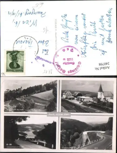 240798,Pack Totale Packerstraße m. Schloss Waldenstein u. Stausee Mehrbildkarte