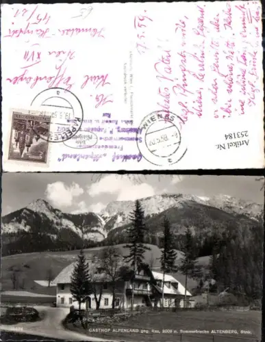 253184,Gasthof Alpenland geg. Rax in Altenberg in d. Steiermark