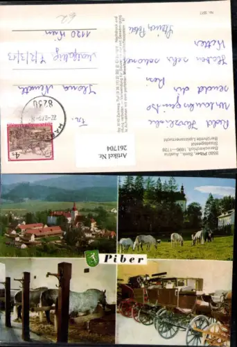 261704,Piber Totale Lipizzaner Kutschen Mehrbildkarte