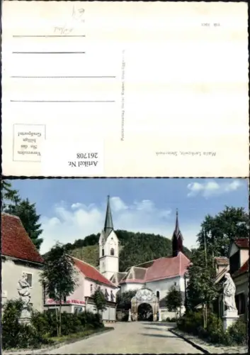261708,Maria Lankowitz b. Köflach Straßenansicht Kirche Statuen