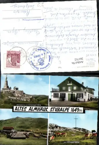 261712,Altes Almhaus auf d. Stubalpe b. Köflach Marienstatue Brandkogel Kreuz Mehrbildkarte