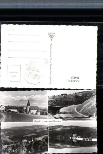 316129,Pack Totale Kirche Gasthof Stausee Mehrbildkarte