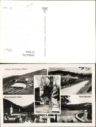 377054,Maria Lankowitz Totale Allee Kirche Packer Stausee Stubalpe Mehrbildkarte