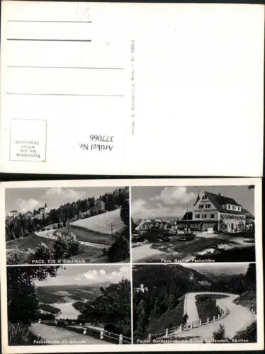 377066,Pack Teilansicht Gasthof Packerhöhe Stausee Schloss Waldenstein Mehrbildkarte