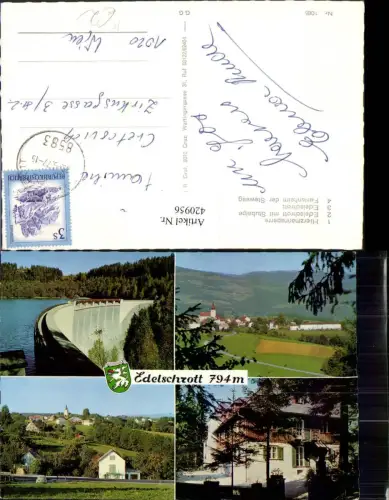 420956,Edelschrott Totale Hierzmannsperre Talsperre Mehrbildkarte