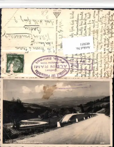 485851,Packstraße Kehre b. Preitenegg m. Saualpe