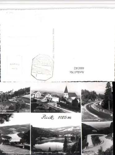 488342,Pack Totale Stausee Packerstraße Brücke Mehrbildkarte