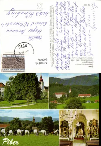 640086,Mehrbild Ak Piber Köflach Schloss Kirche Staatsgestüt Lipizzaner