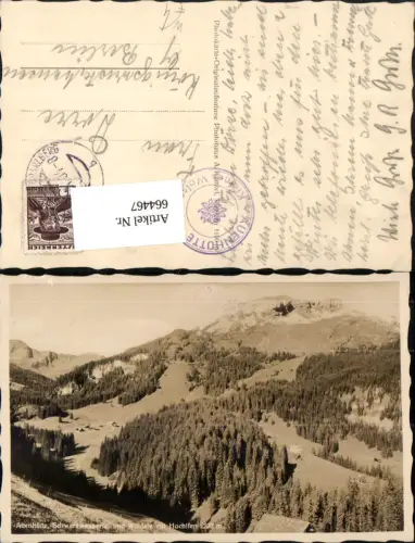 664467,Foto Ak Hirschegg-Pack Auenhütte Schwarzwassertal u. Wäldele mit Hochifen