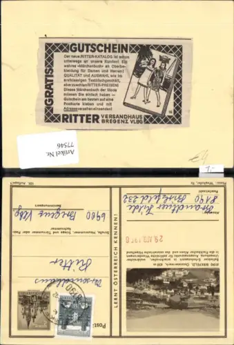 77546,Postkarte Birkfeld Versandhaus Ritter Gutschein für gratis Katalog