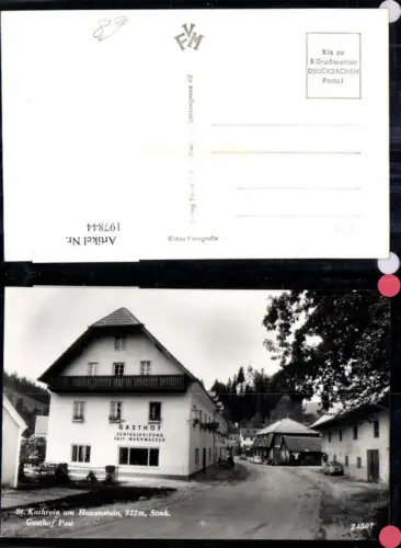 197844,Foto Ak St Kathrein a. Hauenstein Gasthof Post VW Käfer Auto