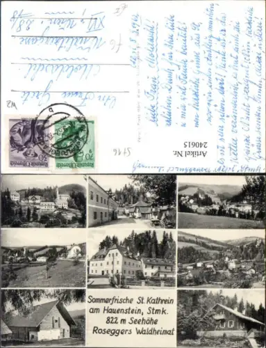 240615,St. Kathrein am Hauenstein Totale Roseggers Waldheimat Mehrbildkarte