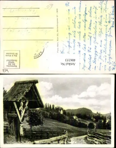 406353,St. Kathrein am Hauenstein Wegpartie Wegkreuz